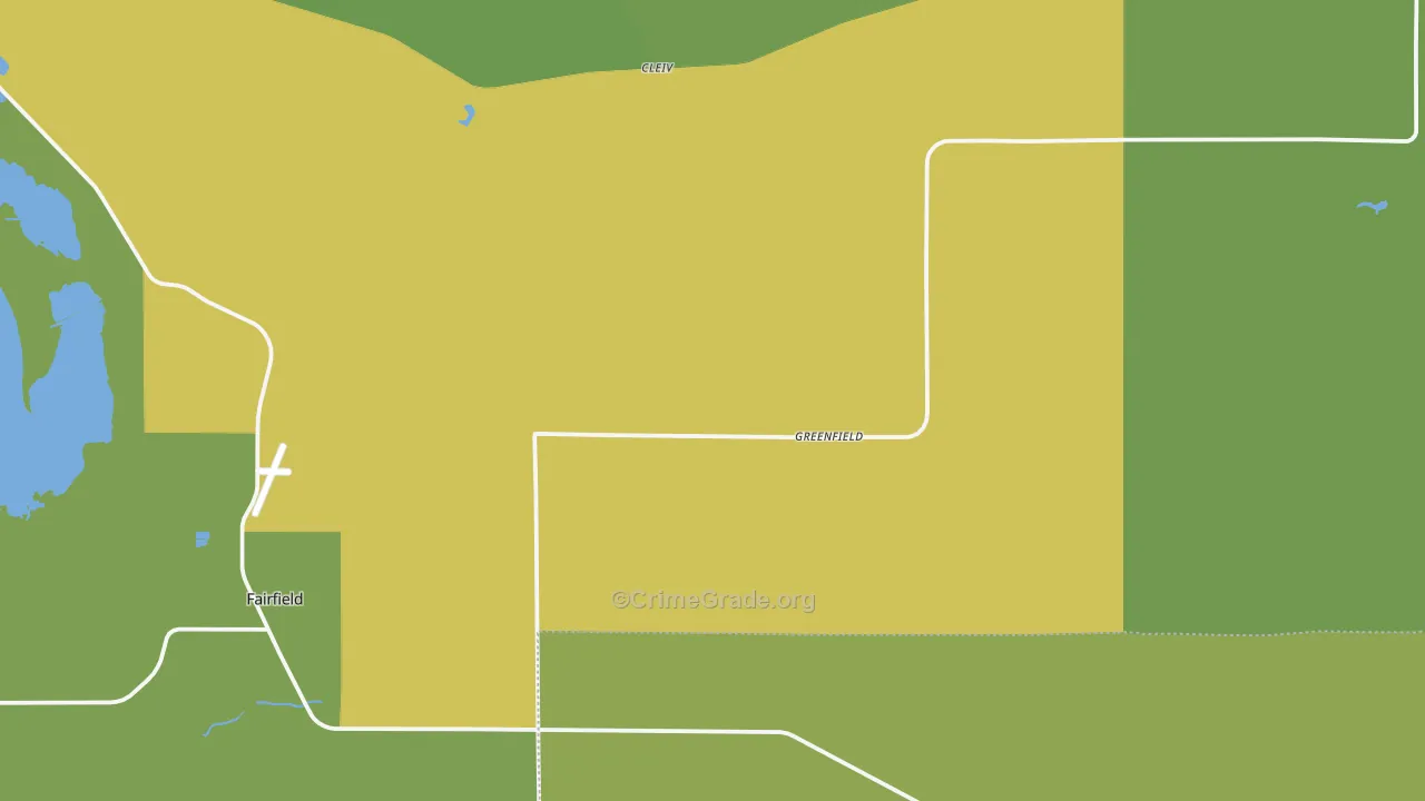 Greenfield, MT Map of Vehicle Theft Rates