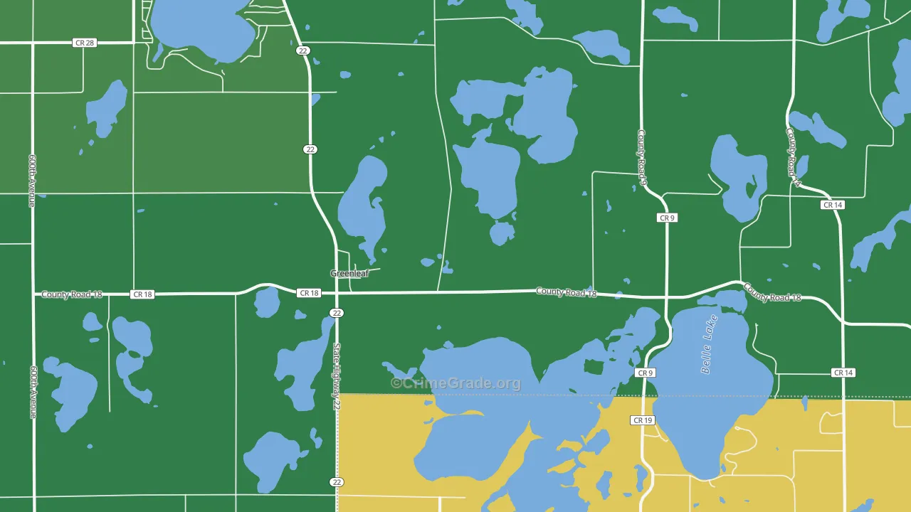 Greenleaf, MN Map of Vehicle Theft Rates