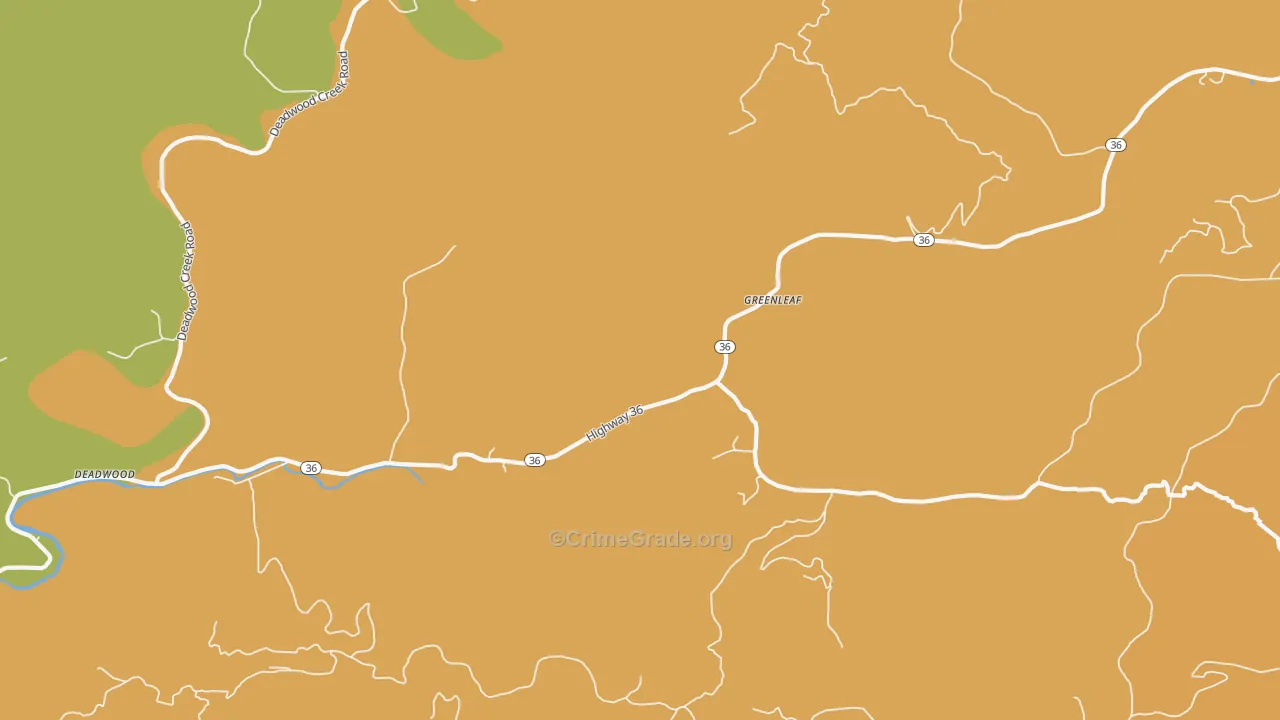Greenleaf, OR Map of Vehicle Theft Rates