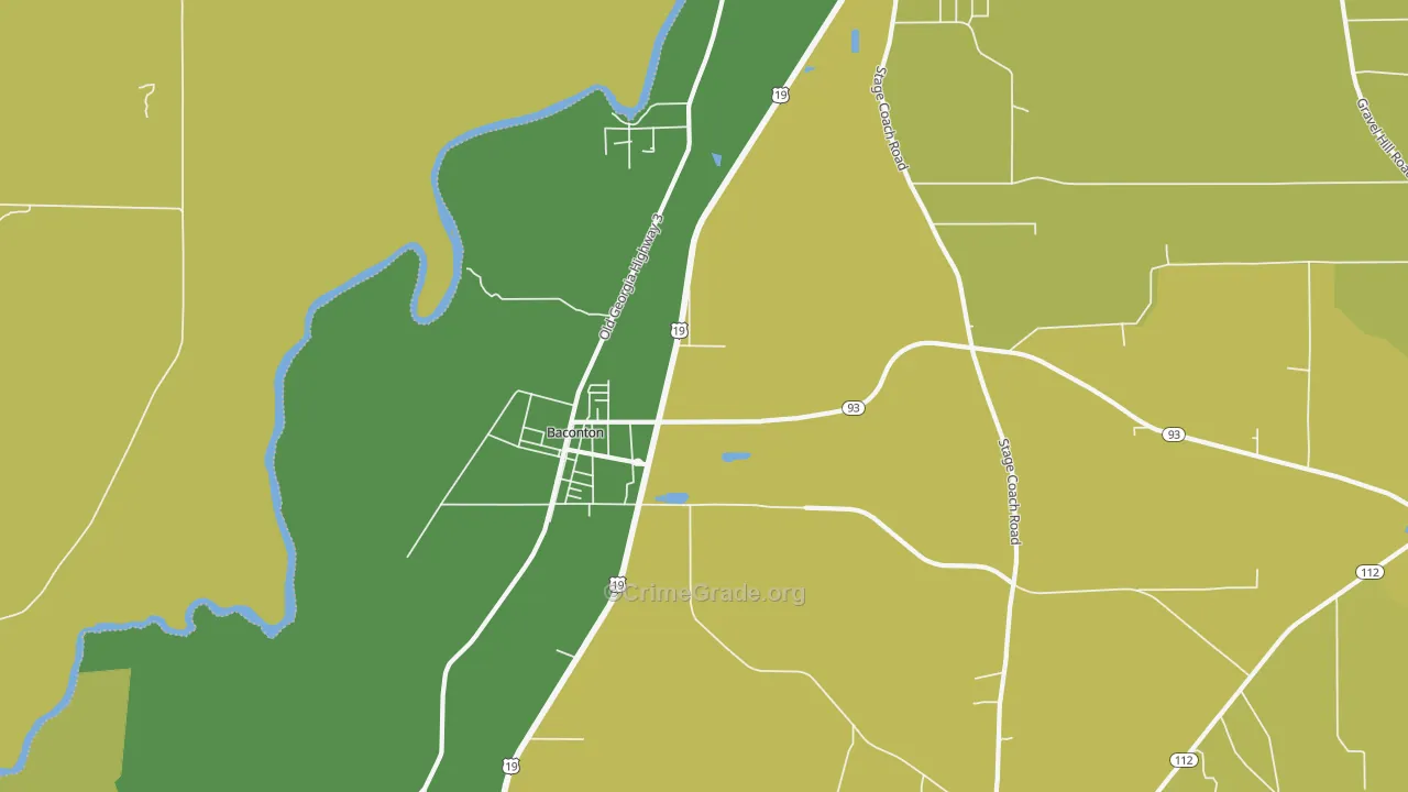Greenough, GA Map of Vehicle Theft Rates