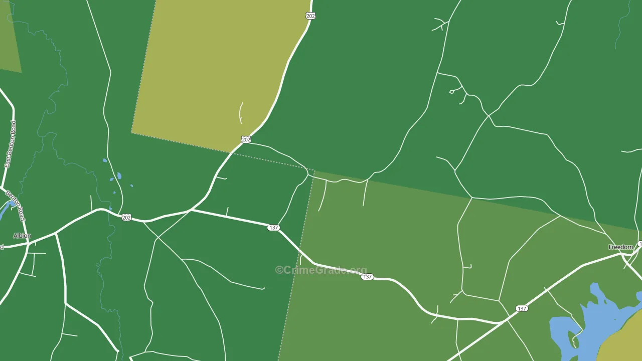Greens Corner, ME Map of Vehicle Theft Rates