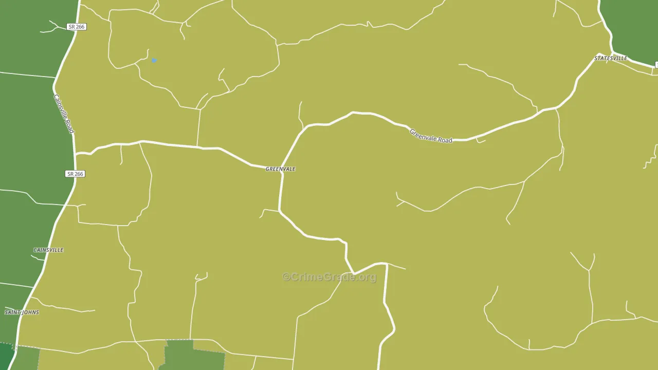 Greenvale, TN Map of Vehicle Theft Rates