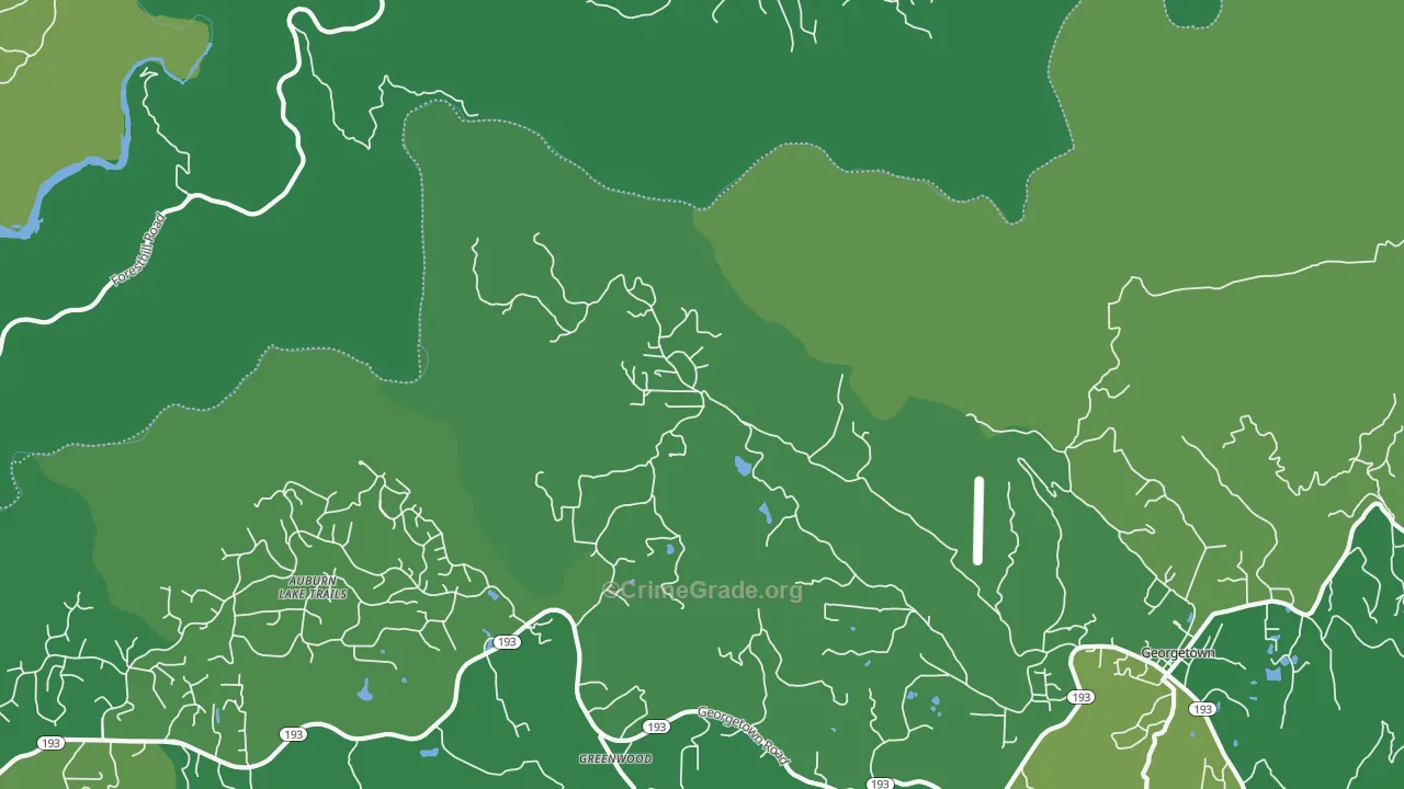 Greenwood, CA Map of Vehicle Theft Rates