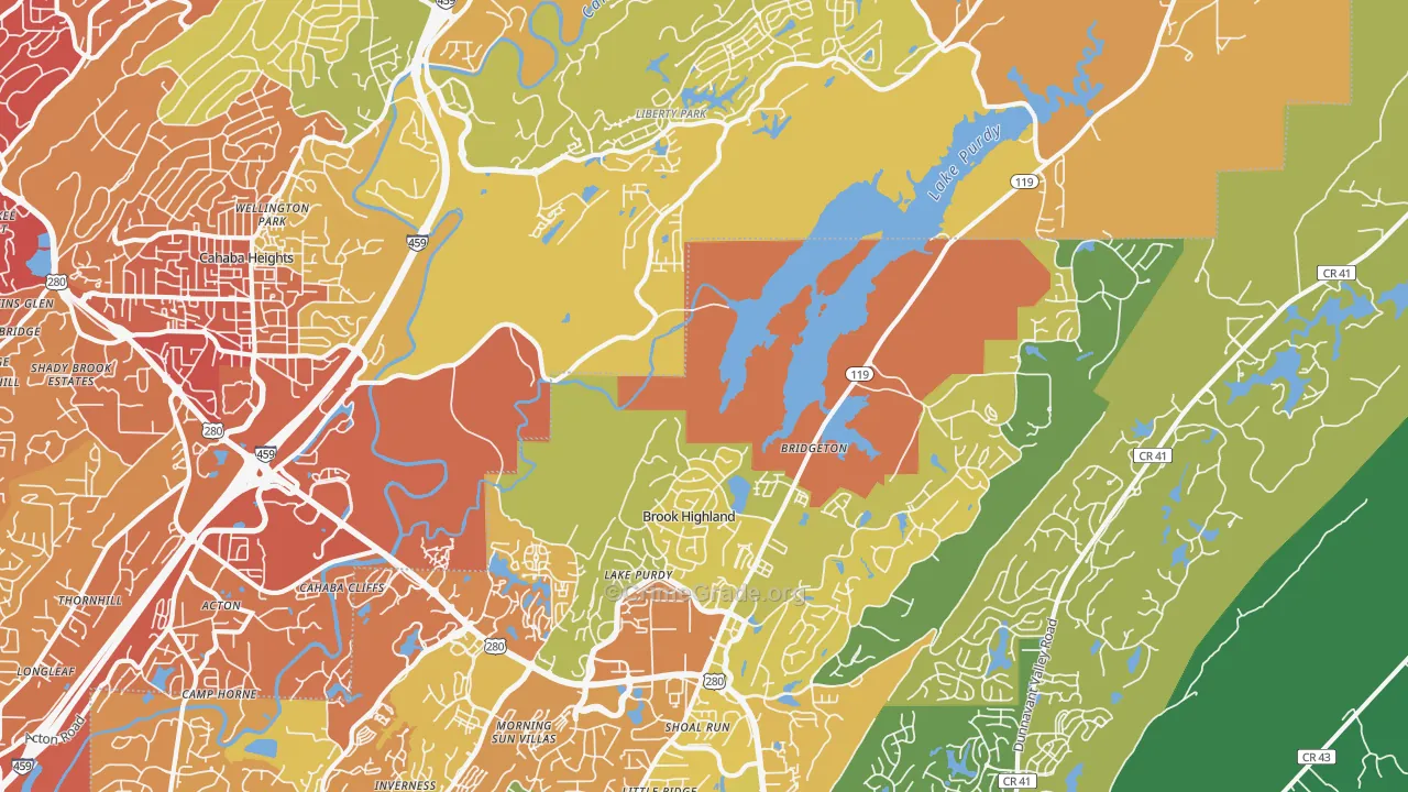 Greystone, Birmingham, AL Map of Vehicle Theft Rates