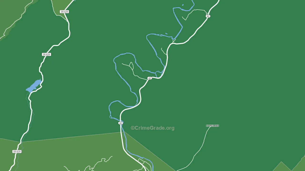 Griffith, VA Map of Vehicle Theft Rates