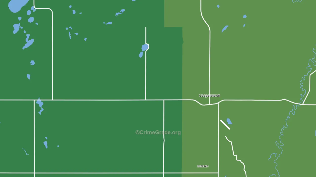 Griggs County, ND Map of Vehicle Theft Rates