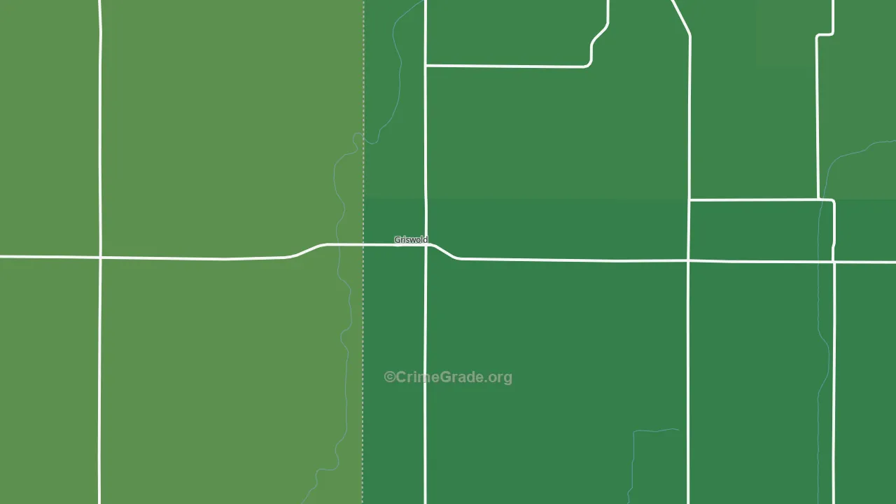 Griswold, IA Map of Vehicle Theft Rates