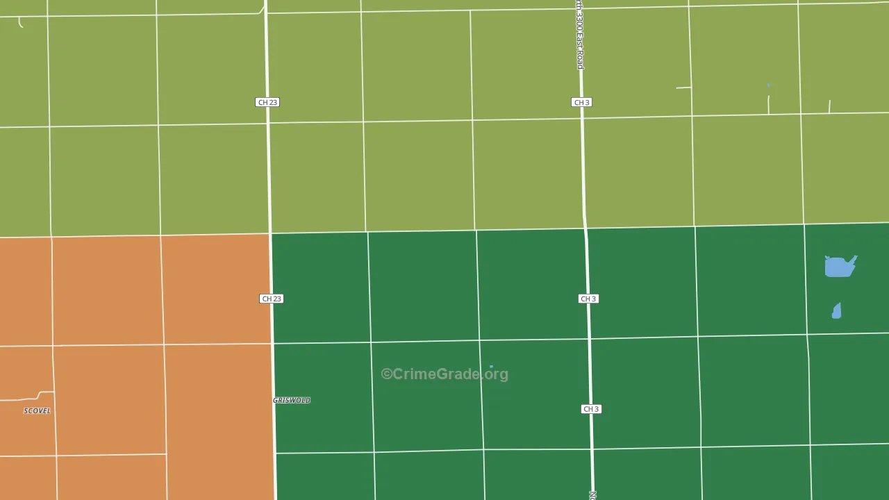 Griswold, IL Map of Vehicle Theft Rates