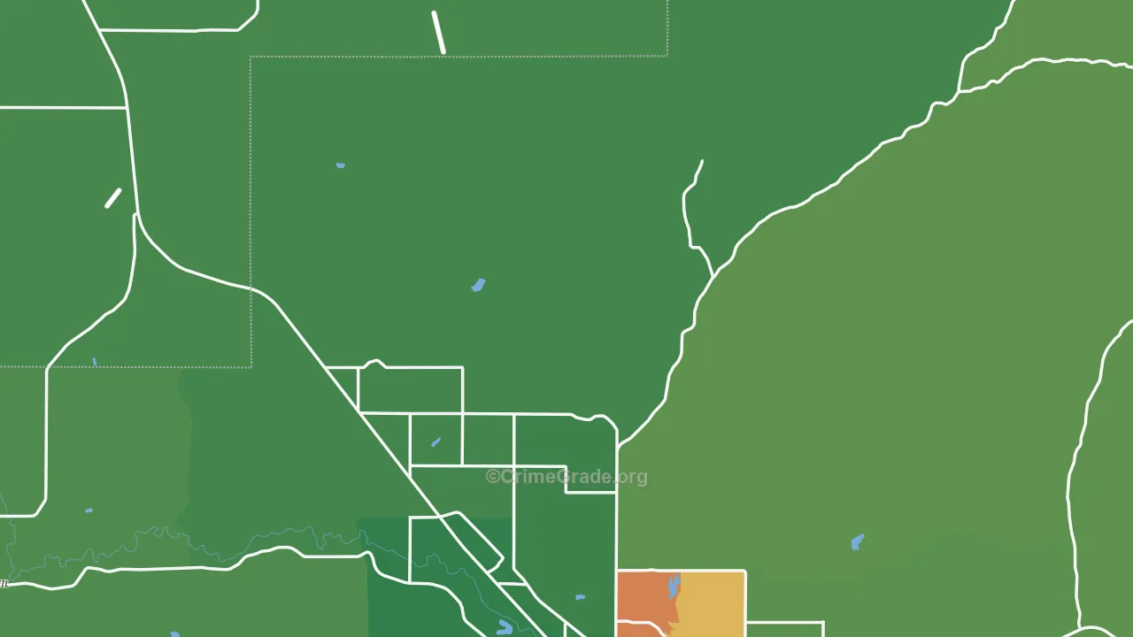 Grizzly, OR Map of Vehicle Theft Rates
