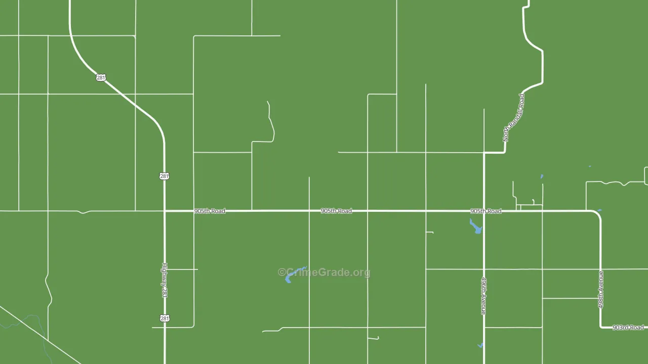 Gross, NE Map of Vehicle Theft Rates