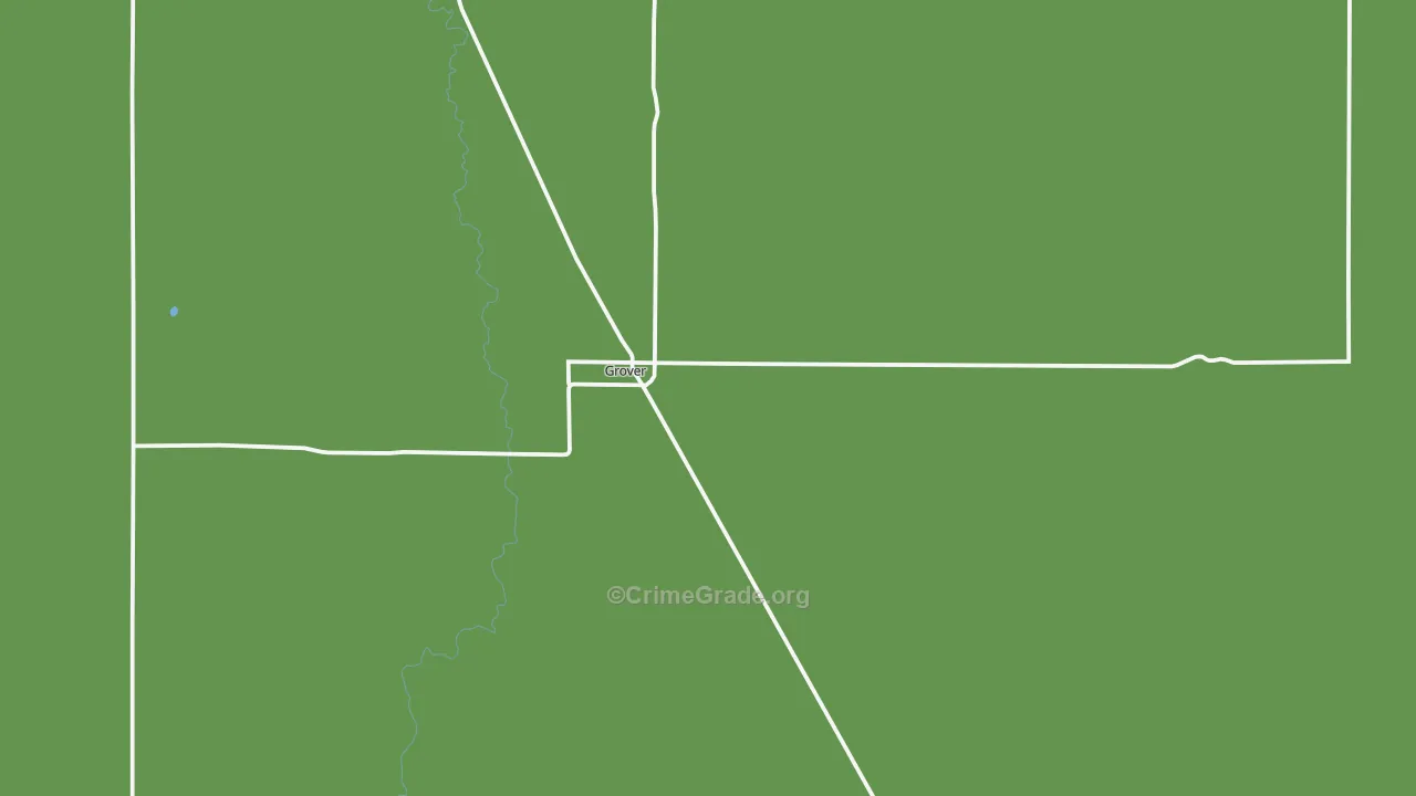 Grover, CO Map of Vehicle Theft Rates
