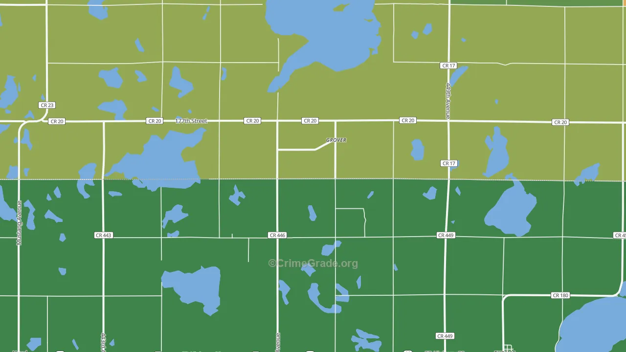 Grover, SD Map of Vehicle Theft Rates