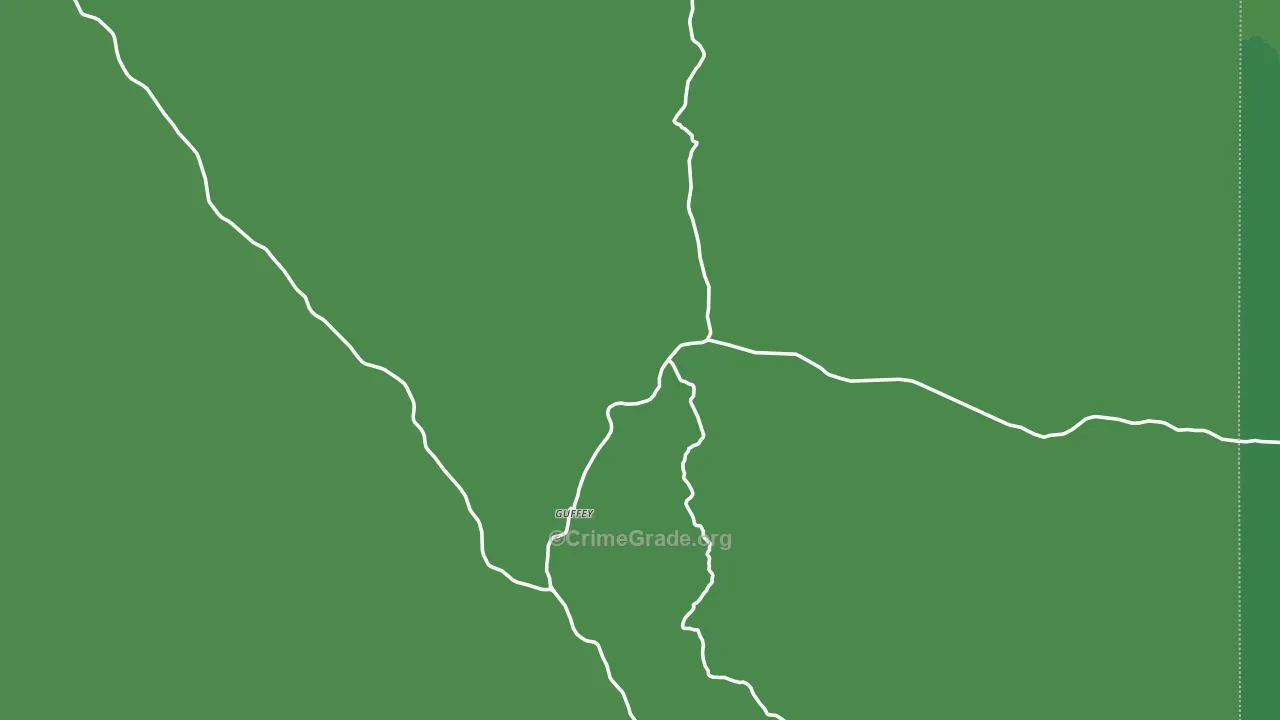 Guffey, CO Map of Vehicle Theft Rates