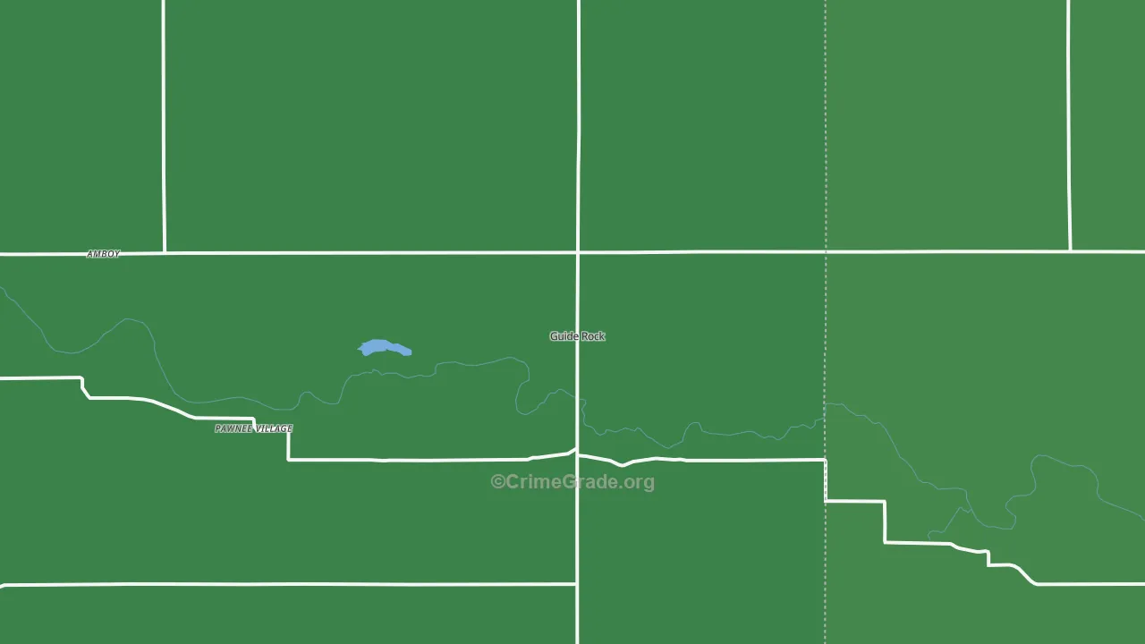 Guide Rock, NE Map of Vehicle Theft Rates