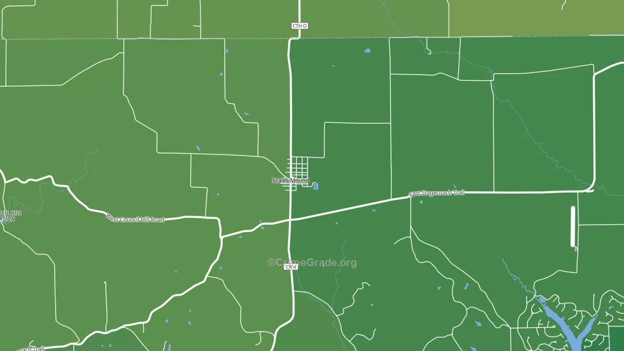 Guilford, IL Map of Vehicle Theft Rates