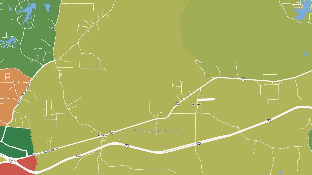 Gulde, MS Map of Vehicle Theft Rates