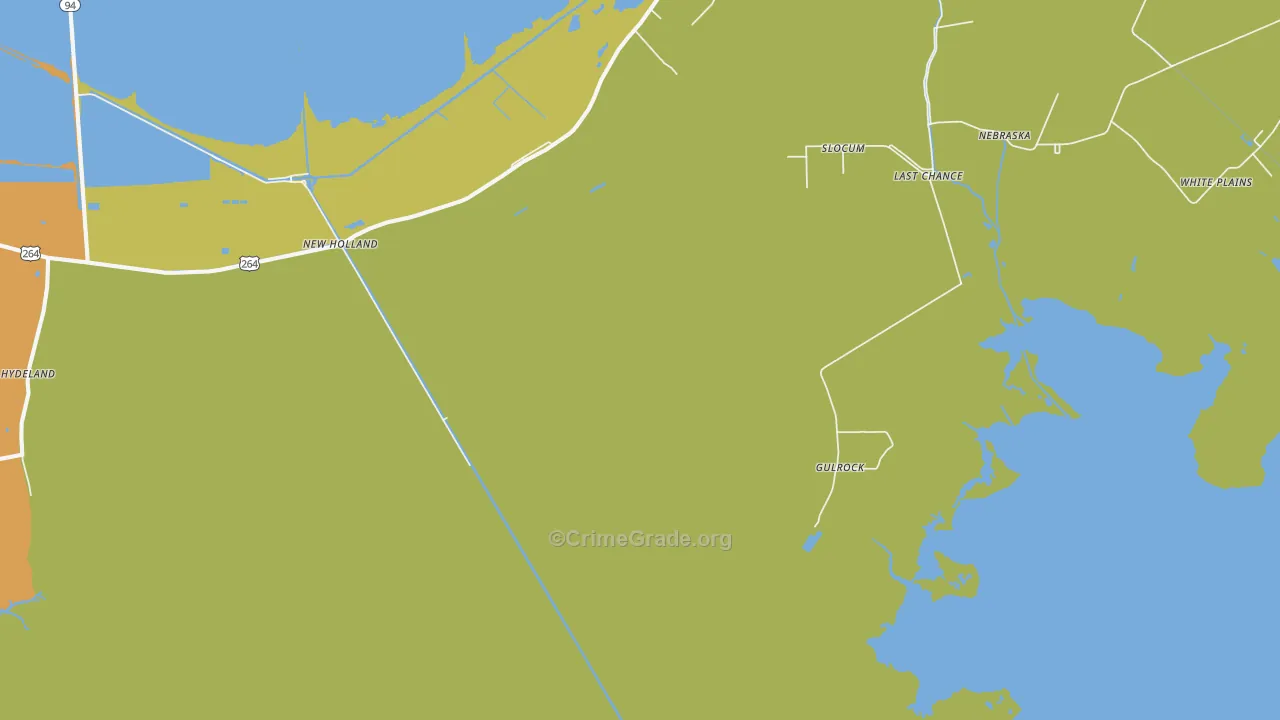 Gulrock, NC Map of Vehicle Theft Rates
