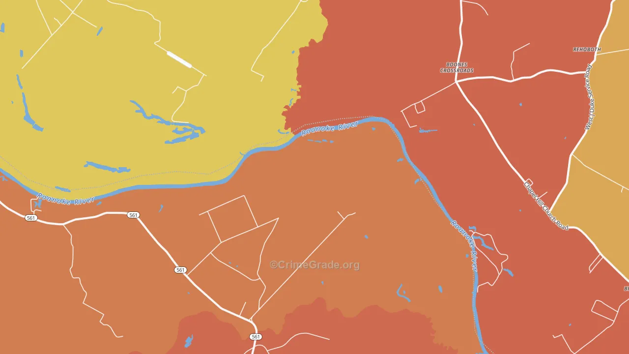 Gumberry, NC Map of Vehicle Theft Rates