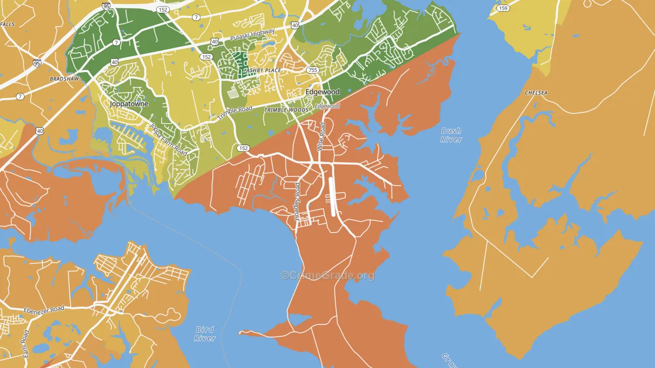 Gunpowder, MD Map of Vehicle Theft Rates