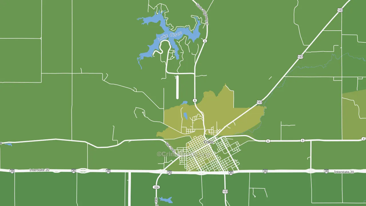 Gunsight, TX Map of Vehicle Theft Rates