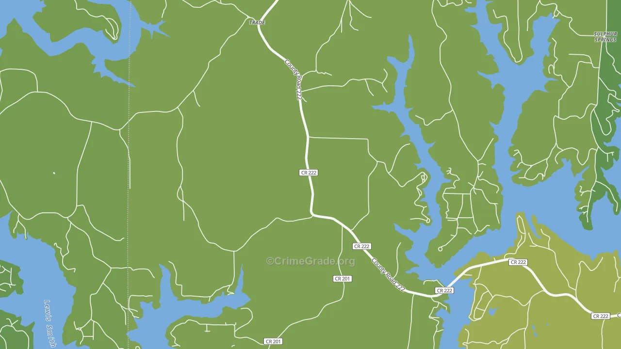 Guthery Crossroads, AL Map of Vehicle Theft Rates