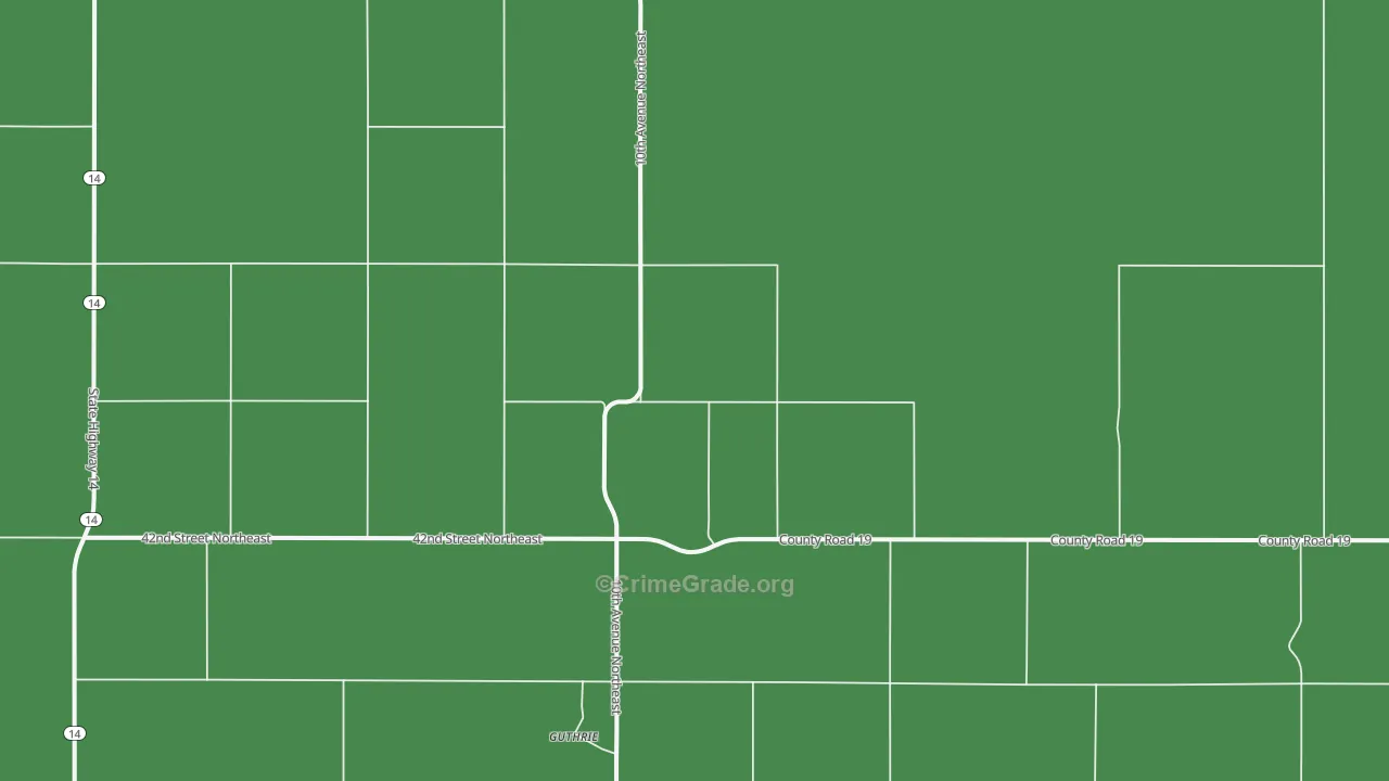 Guthrie, ND Map of Vehicle Theft Rates