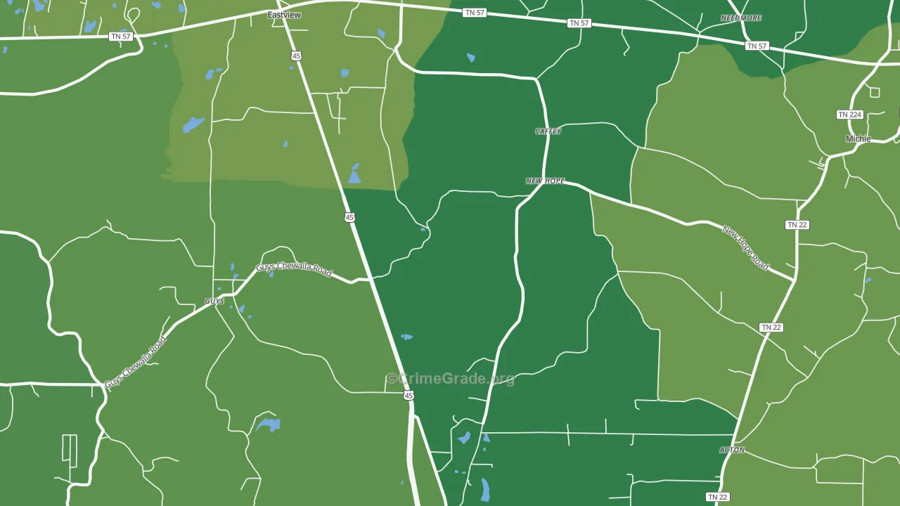 Guys, TN Map of Vehicle Theft Rates