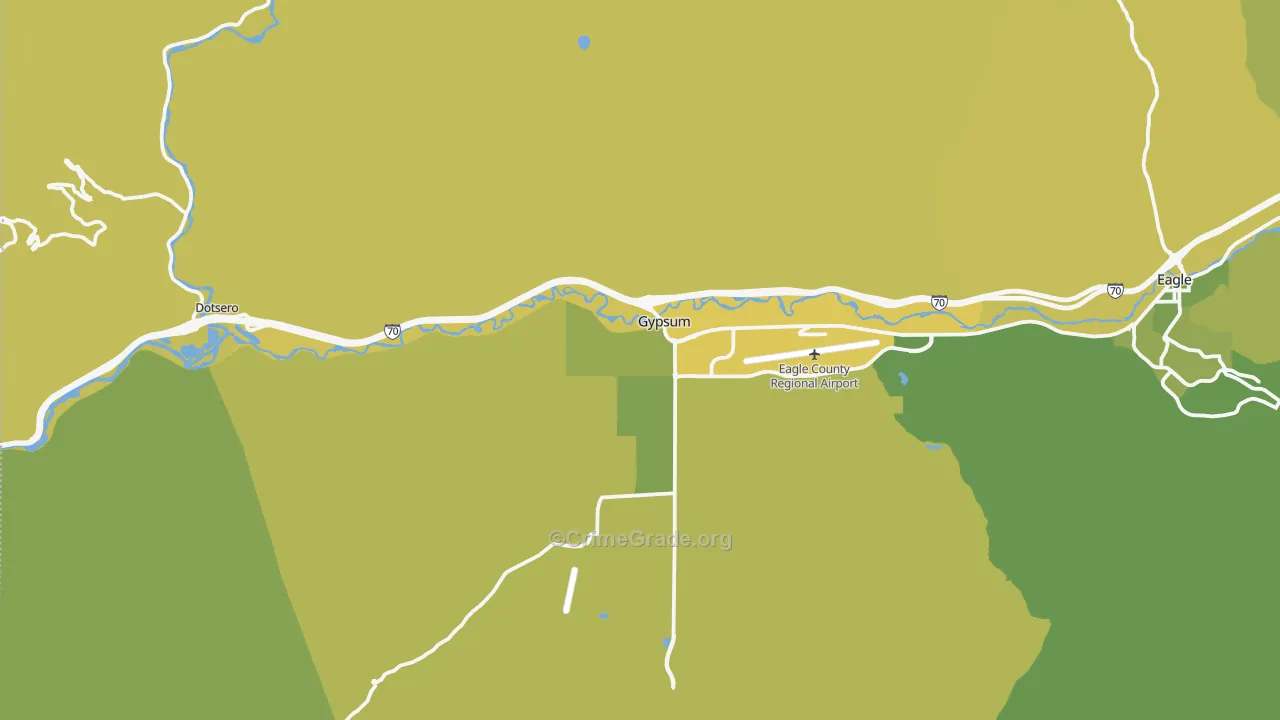 Gypsum, CO Map of Vehicle Theft Rates