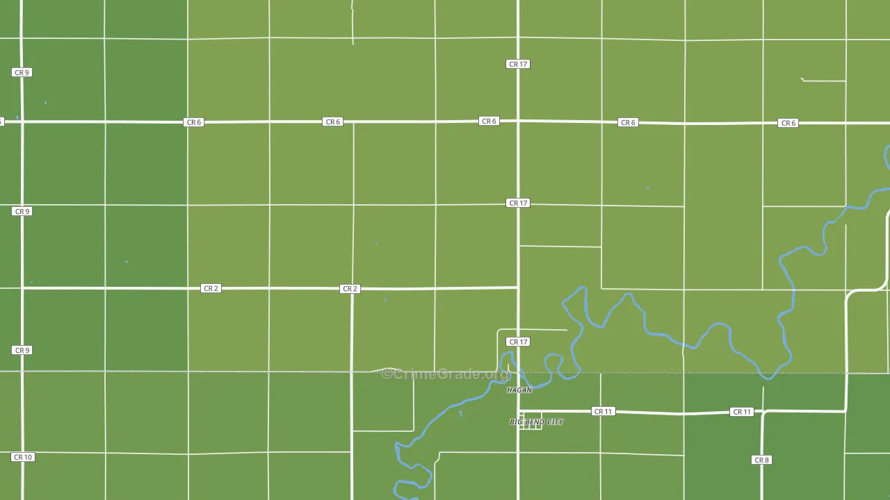 Hagan, MN Map of Vehicle Theft Rates