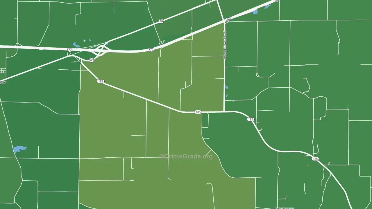 Hagarstown, IL Map of Vehicle Theft Rates