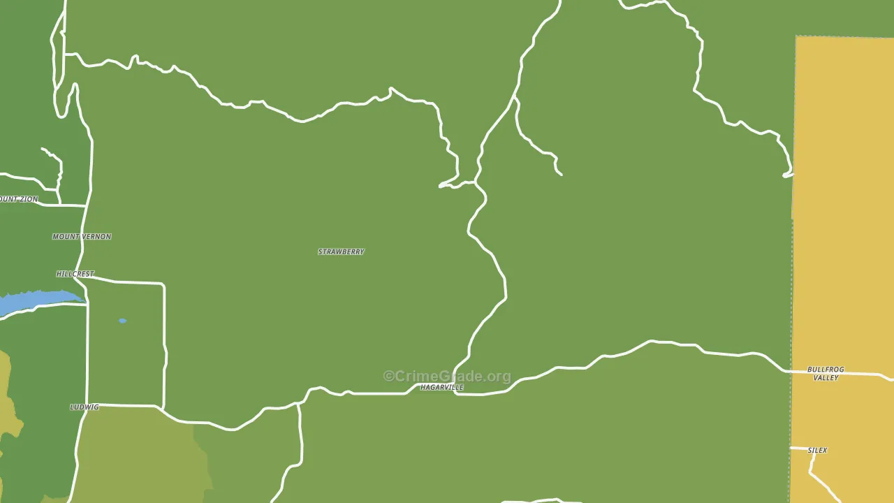Hagarville, AR Map of Vehicle Theft Rates