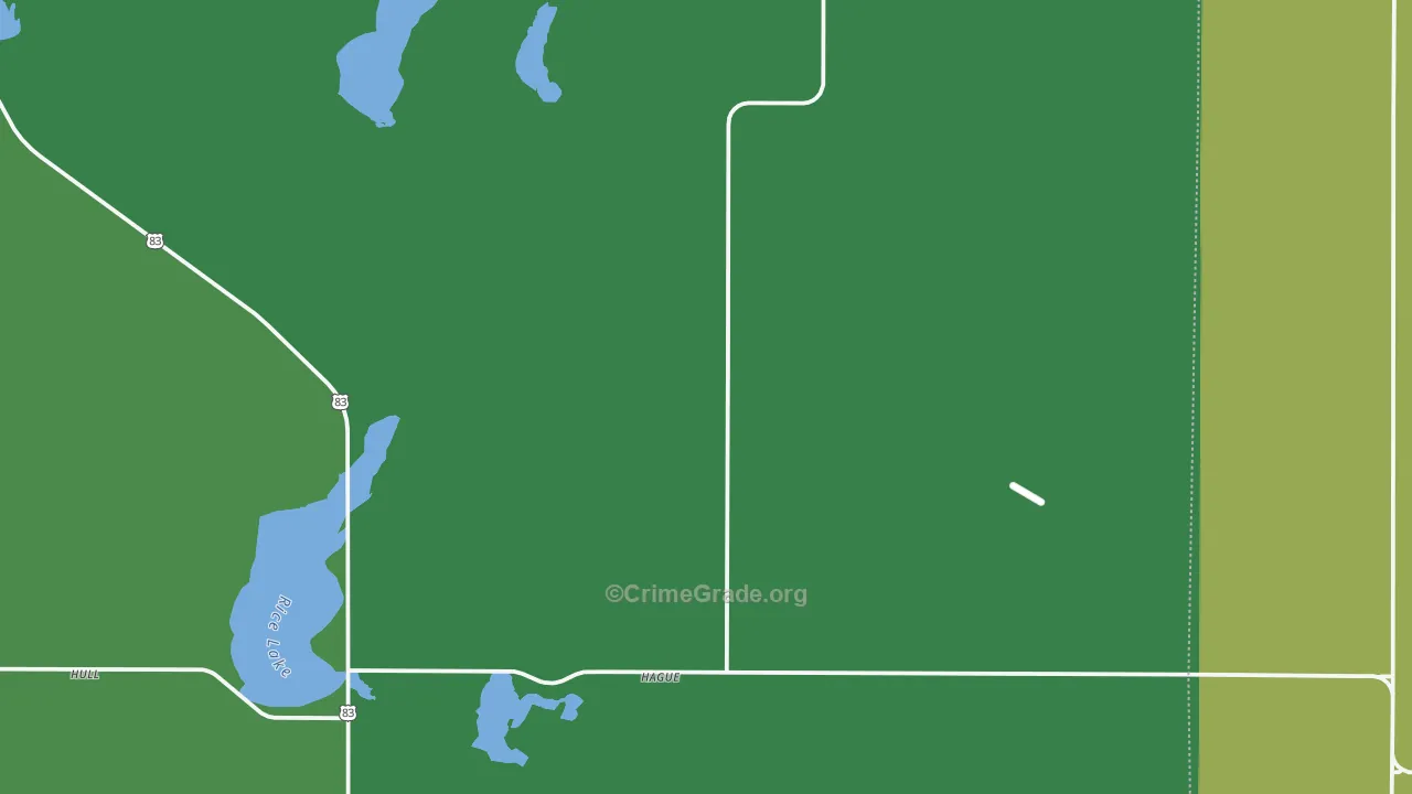 Hague, ND Map of Vehicle Theft Rates