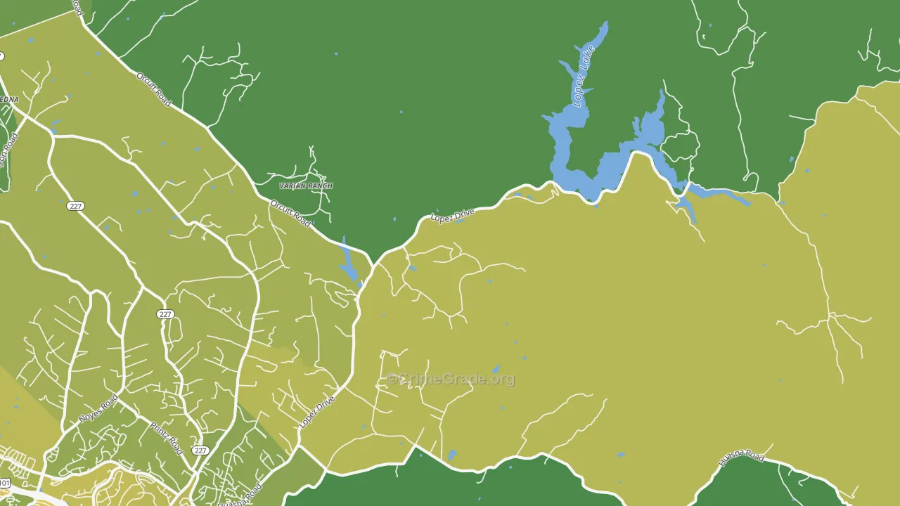 Halcyon, CA Map of Vehicle Theft Rates