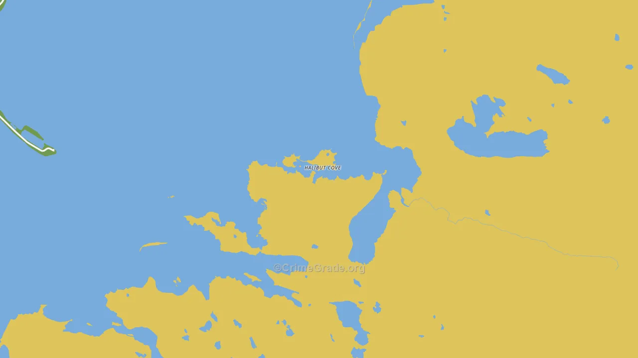 Halibut Cove, AK Map of Vehicle Theft Rates