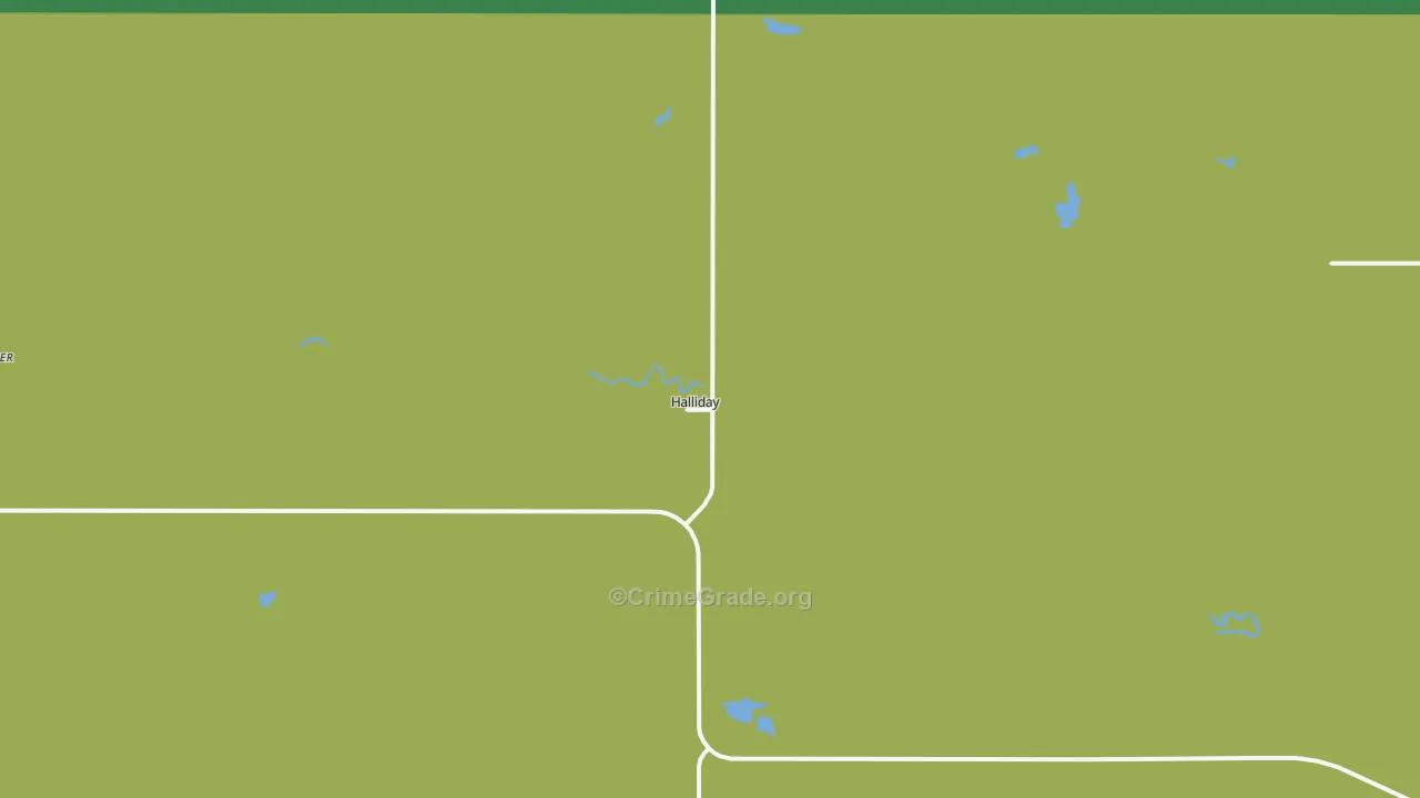 Halliday, ND Map of Vehicle Theft Rates