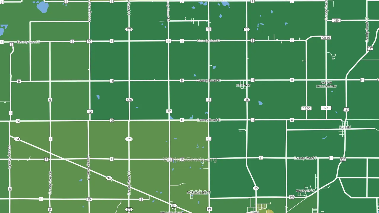 Hallock, OH Map of Vehicle Theft Rates