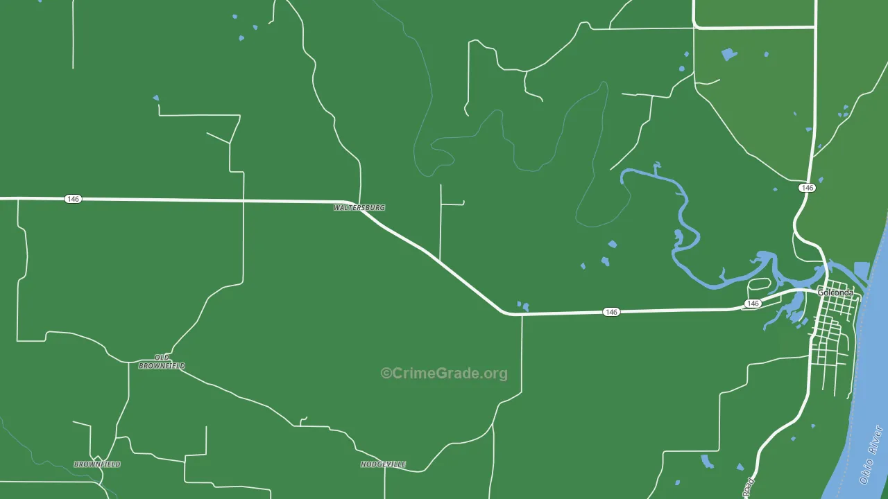 Hamletsburg, IL Map of Vehicle Theft Rates