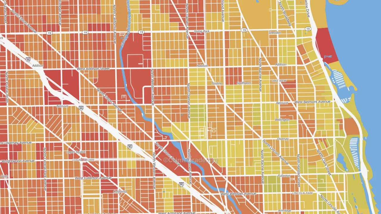 Hamlin Park, Chicago, IL Map of Vehicle Theft Rates