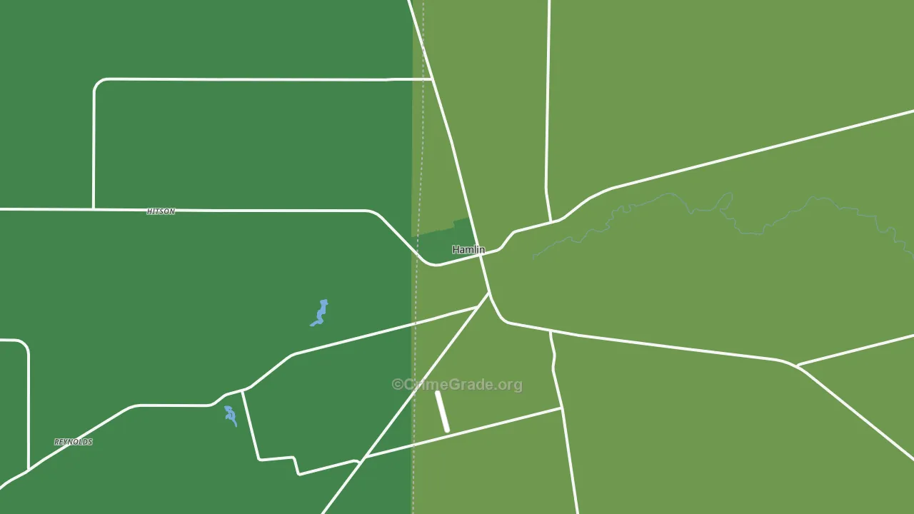 Hamlin, TX Map of Vehicle Theft Rates