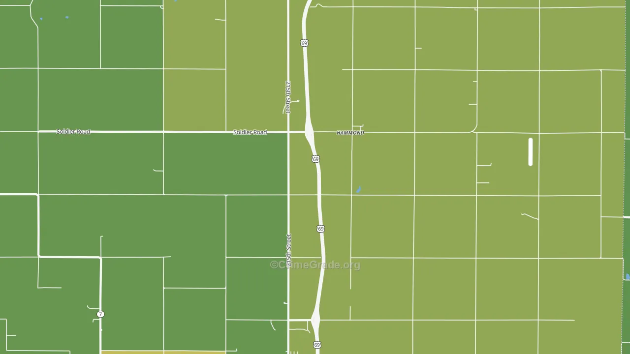 Hammond, KS Map of Vehicle Theft Rates