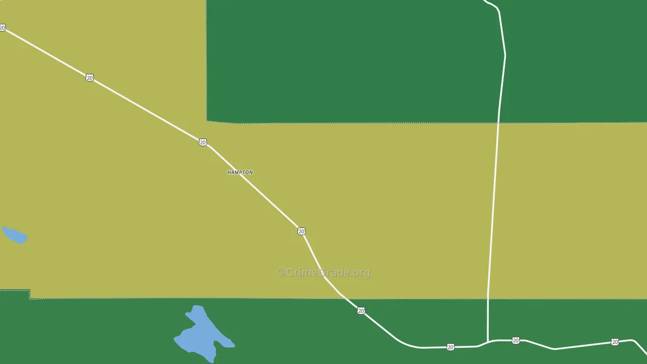 Hampton, OR Map of Vehicle Theft Rates