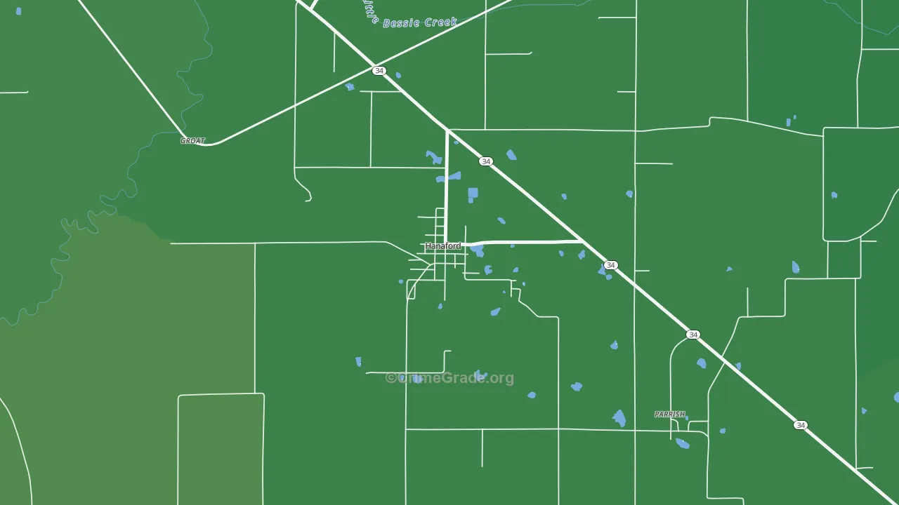 Hanaford, IL Map of Vehicle Theft Rates