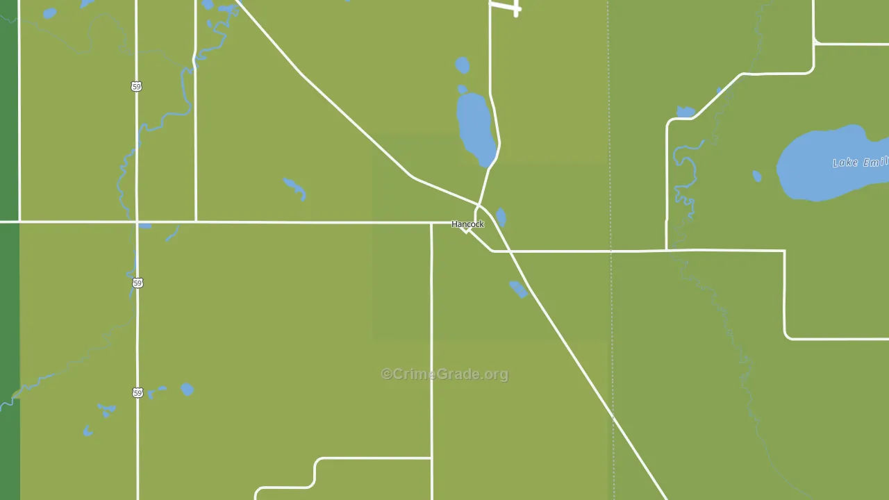 Hancock, MN Map of Vehicle Theft Rates