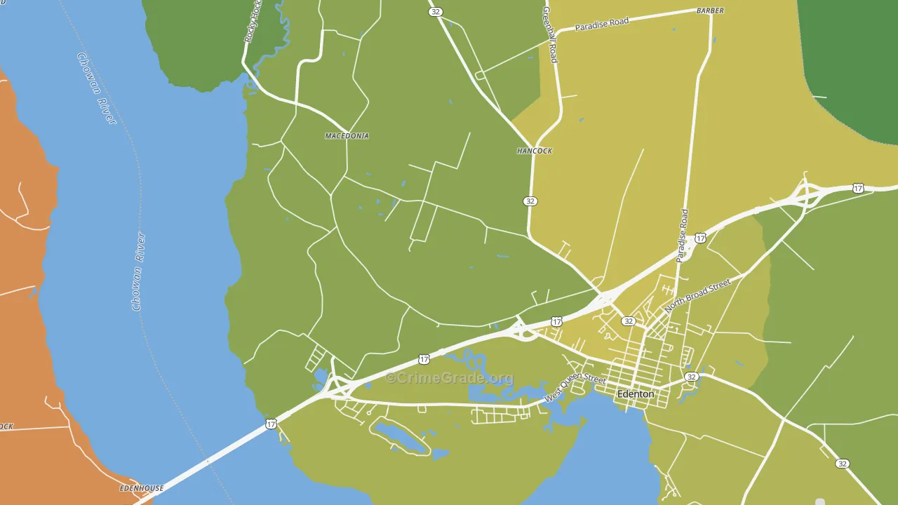 Hancock, NC Map of Vehicle Theft Rates