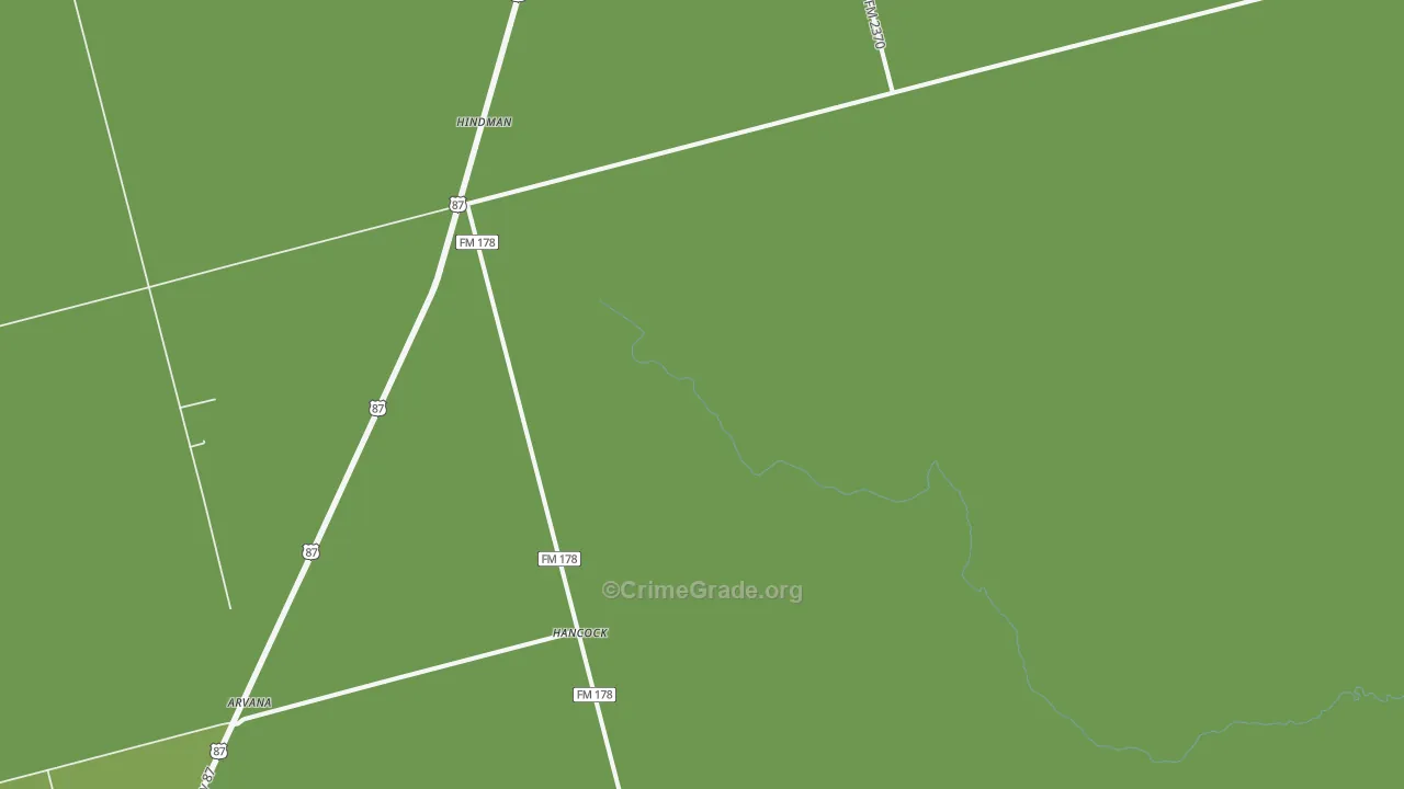 Hancock, TX Map of Vehicle Theft Rates