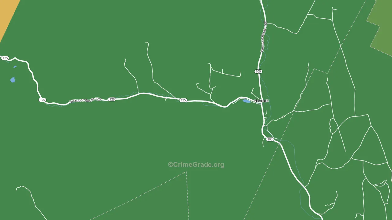 Hancock, VT Map of Vehicle Theft Rates