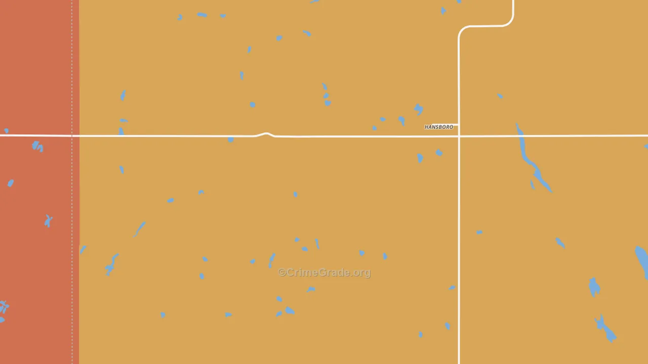 Hansboro, ND Map of Vehicle Theft Rates