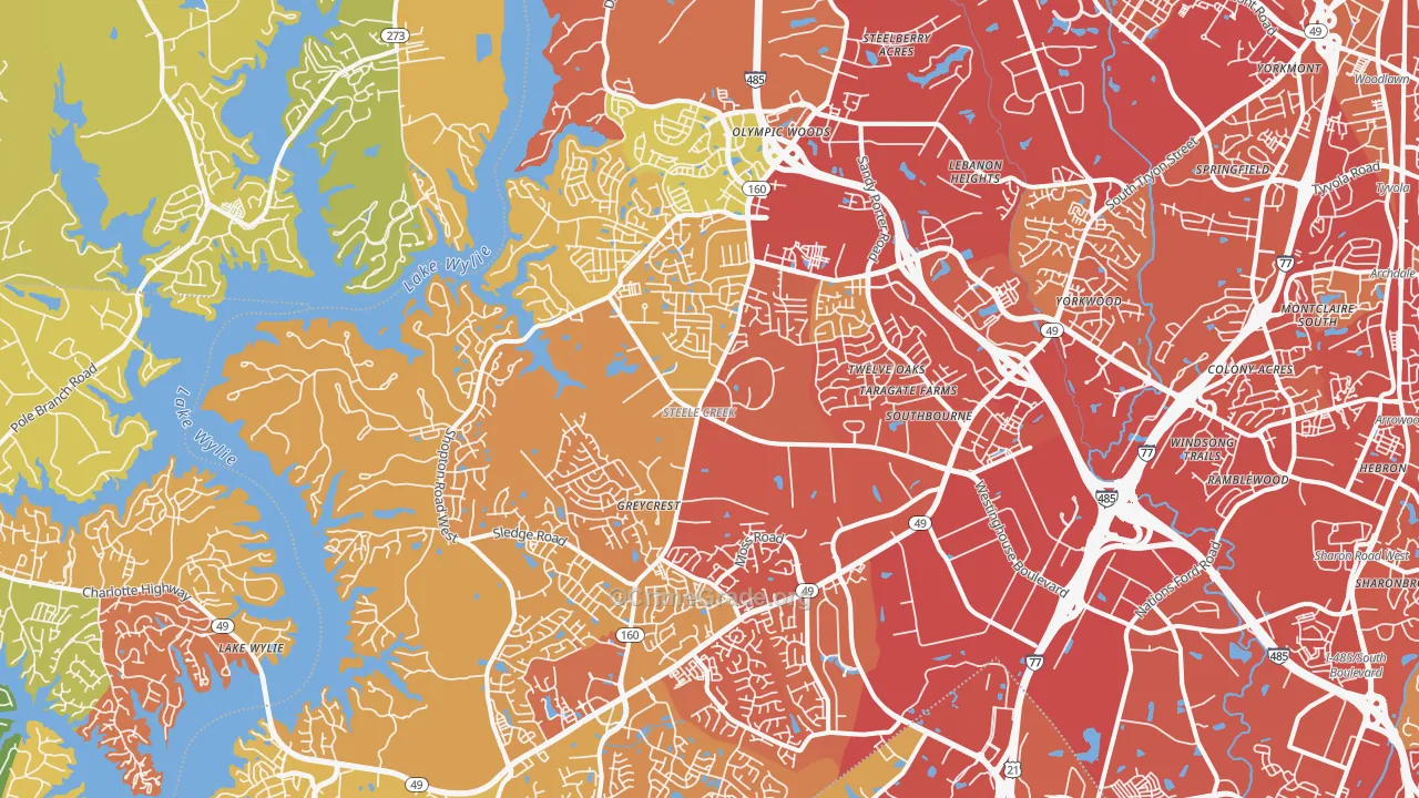 Harbor House, Charlotte, NC Map of Vehicle Theft Rates