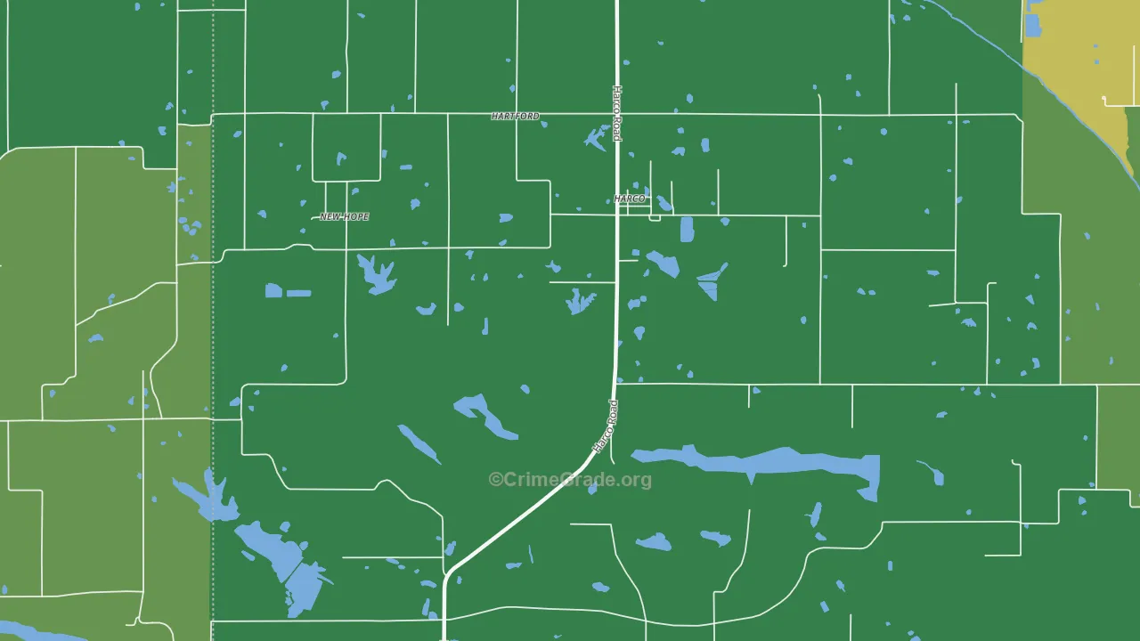 Harco, IL Map of Vehicle Theft Rates