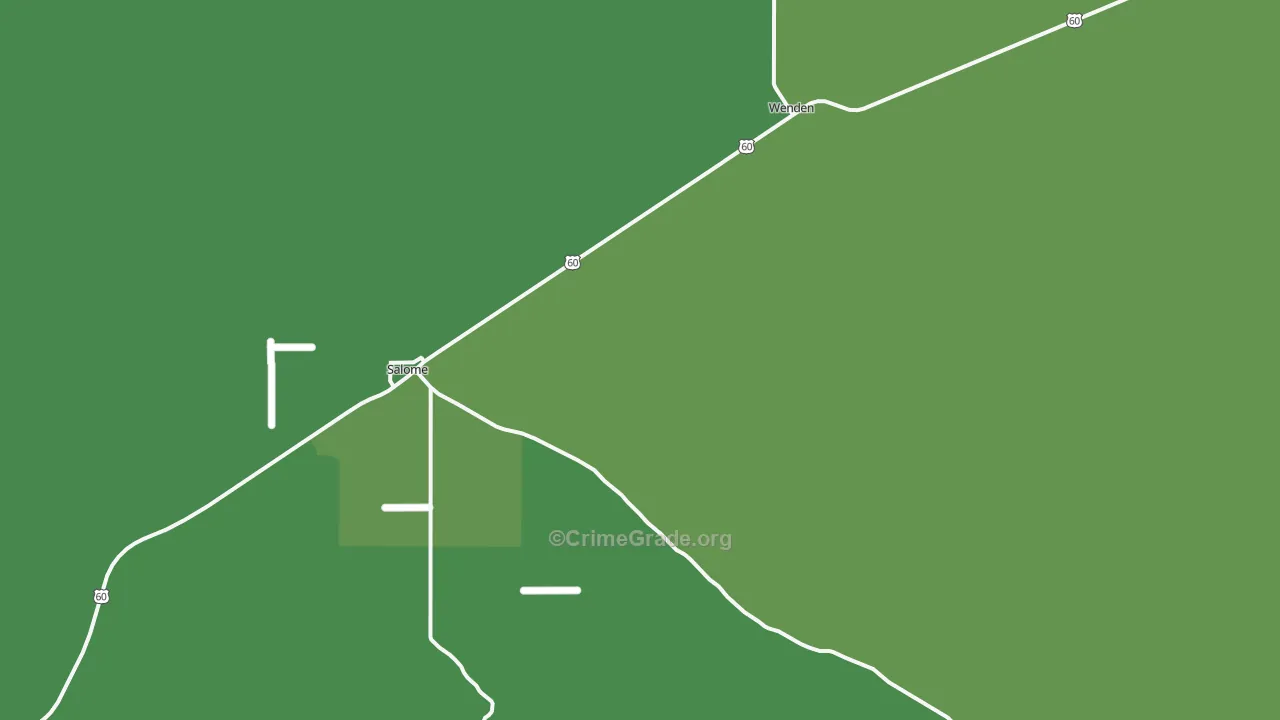 Harcuvar, AZ Map of Vehicle Theft Rates
